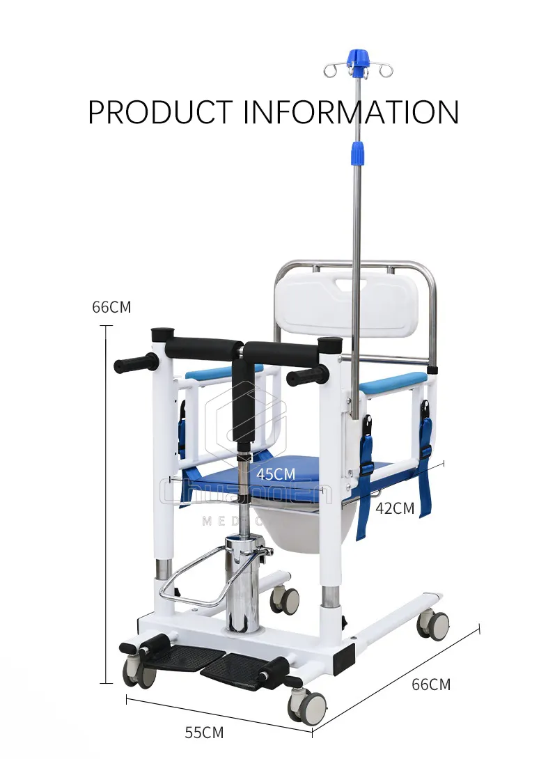 CZY-Y08 Hydraulic Disabled Patient Transfer Chair With Commode