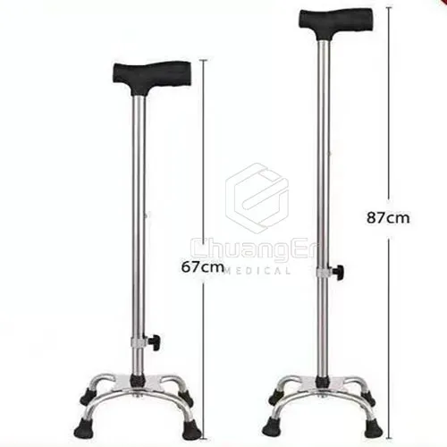 CS-05S Factory direct sales Stainless steel four-legged walking sticks for the elderly